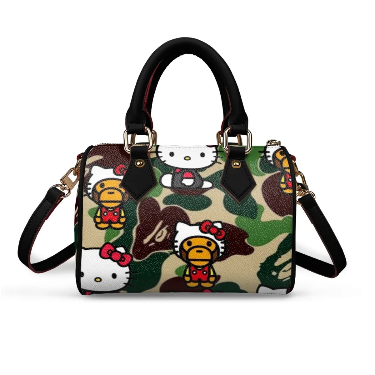 New Sanrio anime ladies two-color bag shoulder bag storage bag handbag wallet tote bag Hello Kitty custom handbag holiday gift