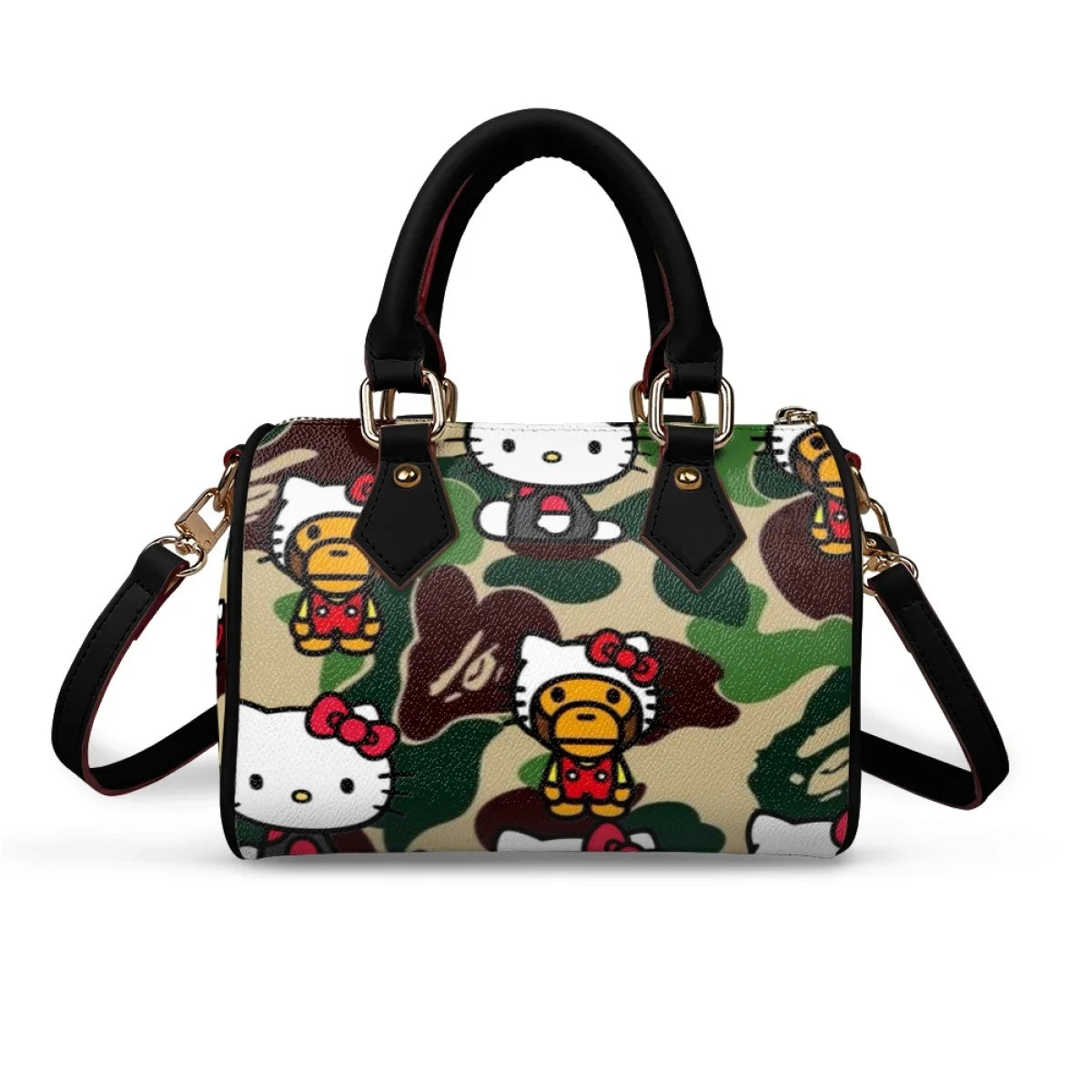 New Sanrio anime ladies two-color bag shoulder bag storage bag handbag wallet tote bag Hello Kitty custom handbag holiday gift