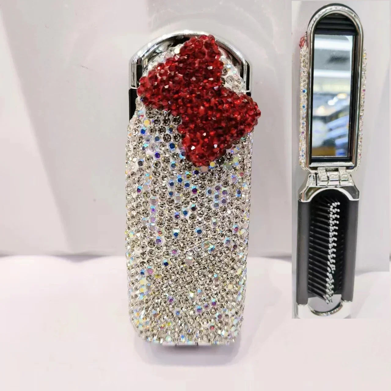 kawaii Hello Kitty Comb Handmake Full Diamonds Anime Massage Comb Curly Hair Straight Cute Makeup Diamond-Embedded for girls